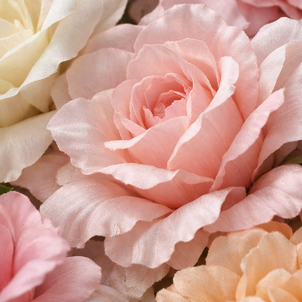 Artificial flower arrangement prepared as a lasting memorial tribute