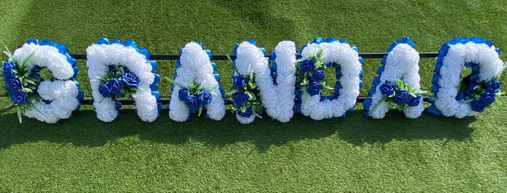Grandad funeral flower letters London.jpg