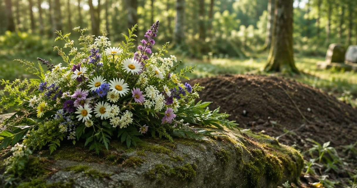 Comparison of burial-site flower considerations with a separate option for home remembrance