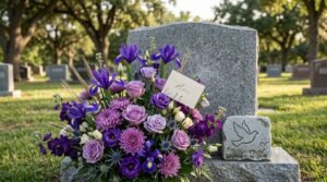Best purple funeral flowers for a grave tribute in 2026