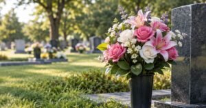 Best real touch artificial flowers for a grave in 2026