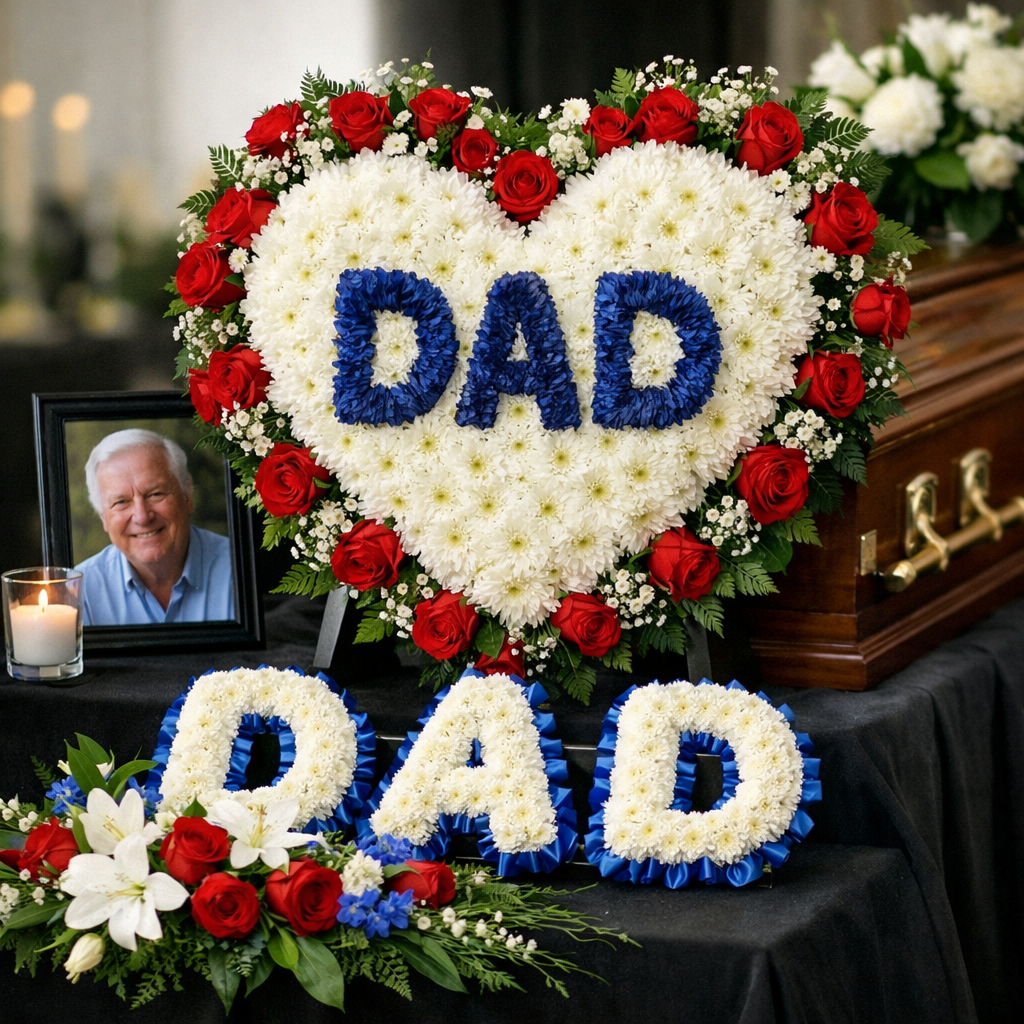 Funeral flowers for dad
